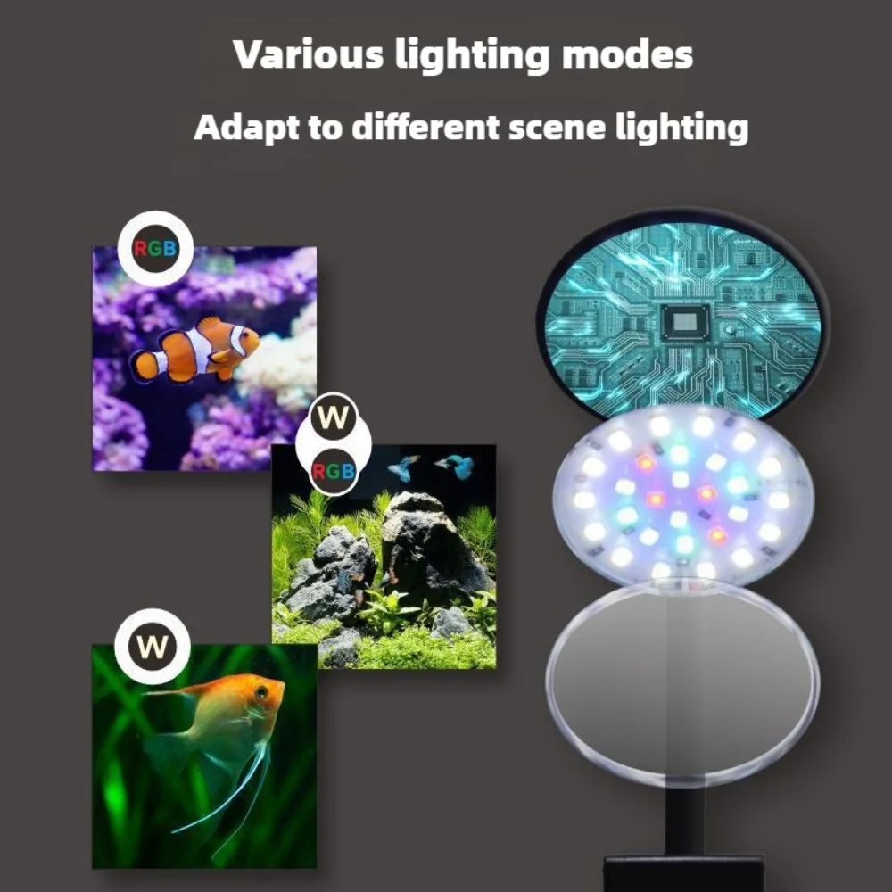 Planted Aquarium Freshwater - 클립형 LED 수족관 조명, 타이머가 있는