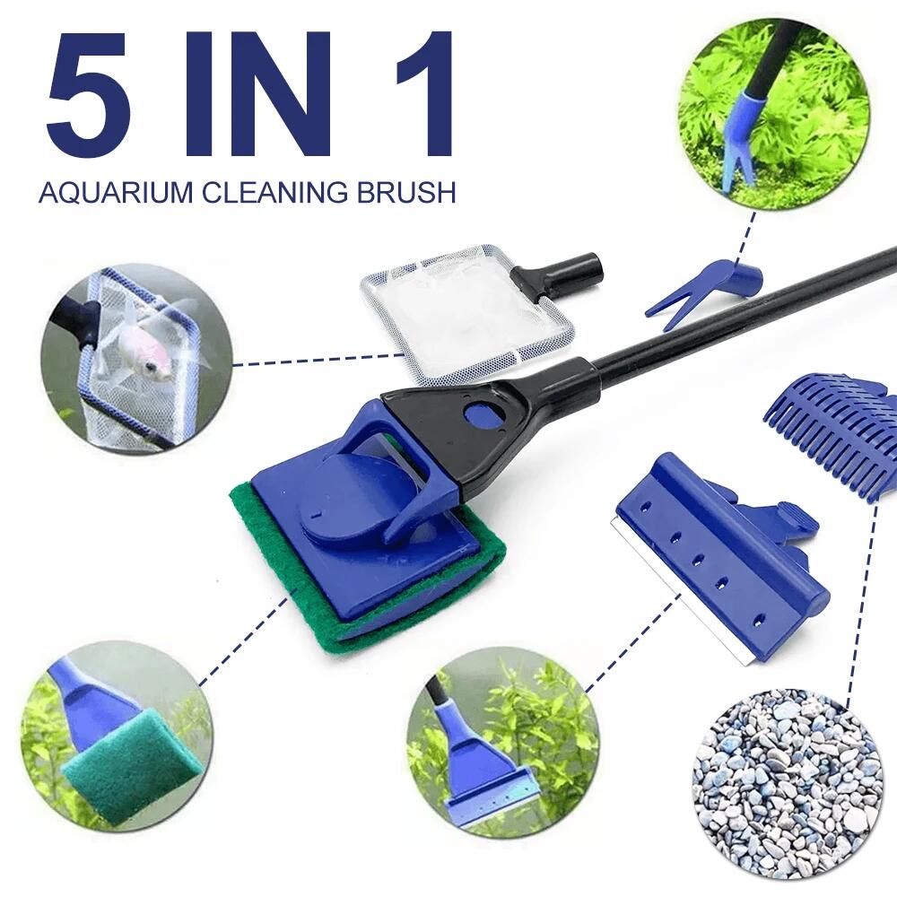 Planted Aquarium Algae - 5in1 수족관 청소 도구 식물 포크